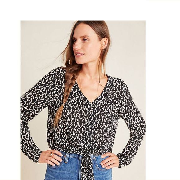 Anthropologie Tops - Anthropologie Cloth & Stone Rachel Tie Blouse